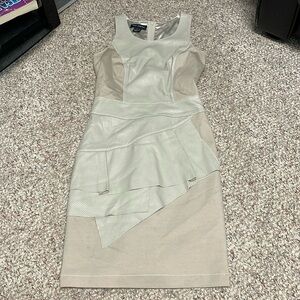 Pink tartan leather dress